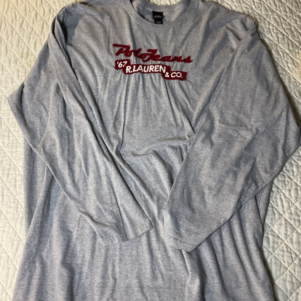 Polo by Ralph Lauren Light Gray Long Sleeve Tee